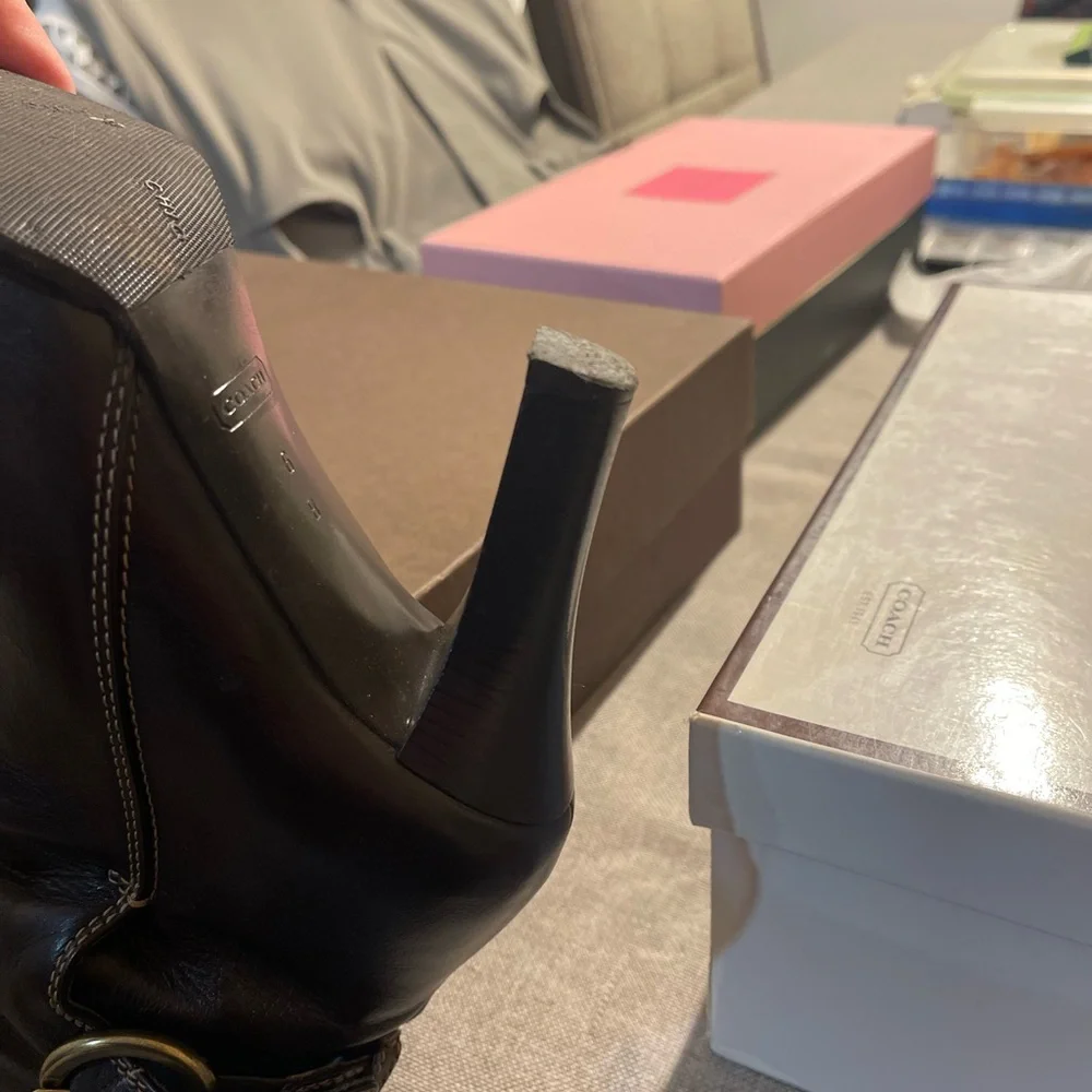 Women's Brown Leather Ankle Boots with Side Zipper